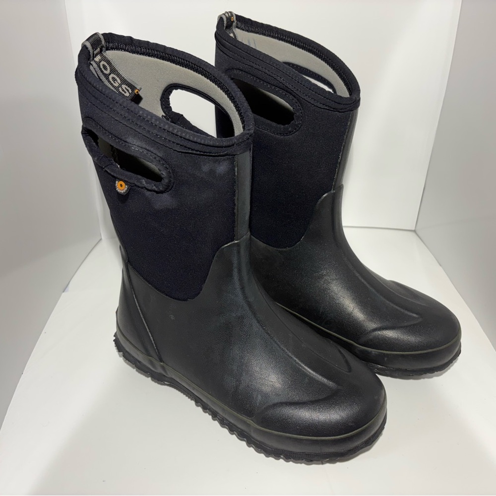 Bogs Youth 6 Black Waterproof Boots